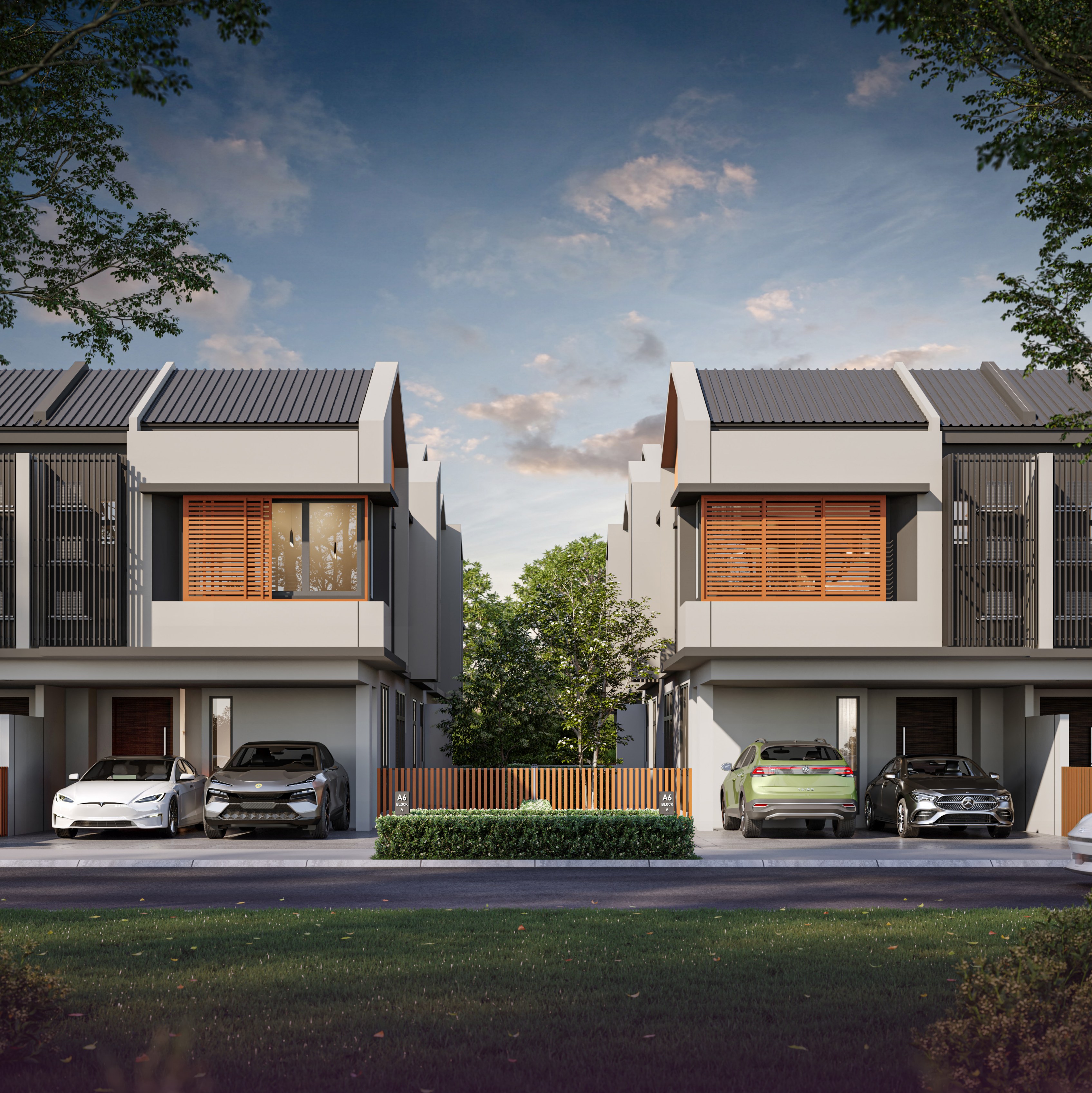 Complete Type A house façade